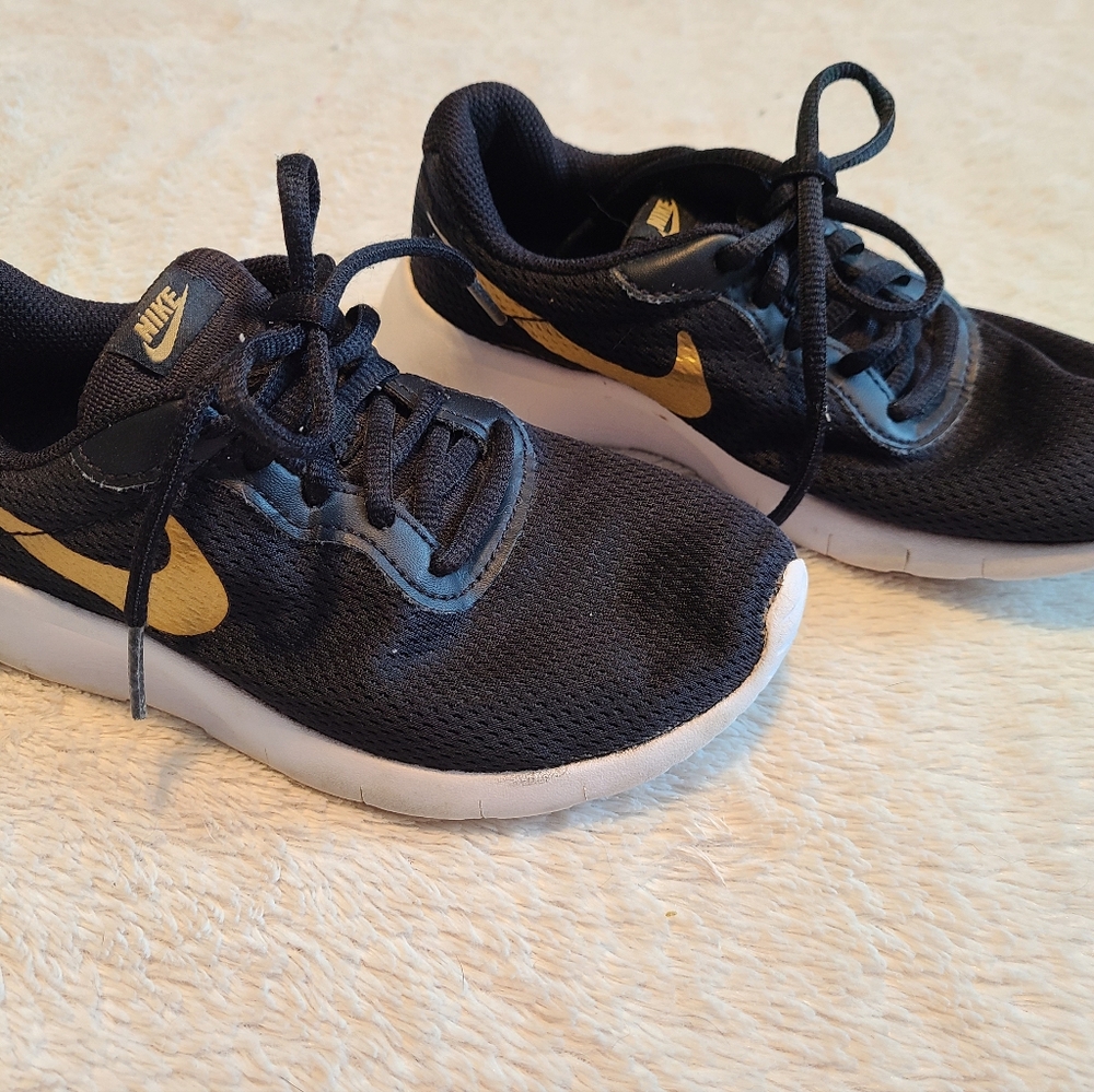 Nike Black and Gold Sneakers